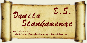 Danilo Slankamenac vizit kartica